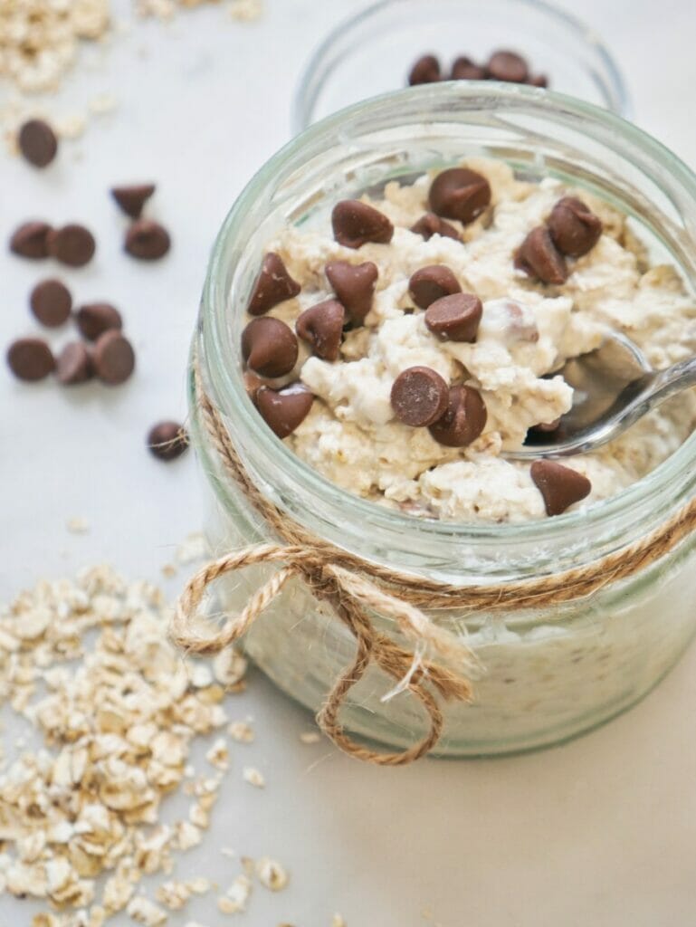 Best Ever Chocolate Chip Overnight Oats (with Greek Yogurt) - No Fuss