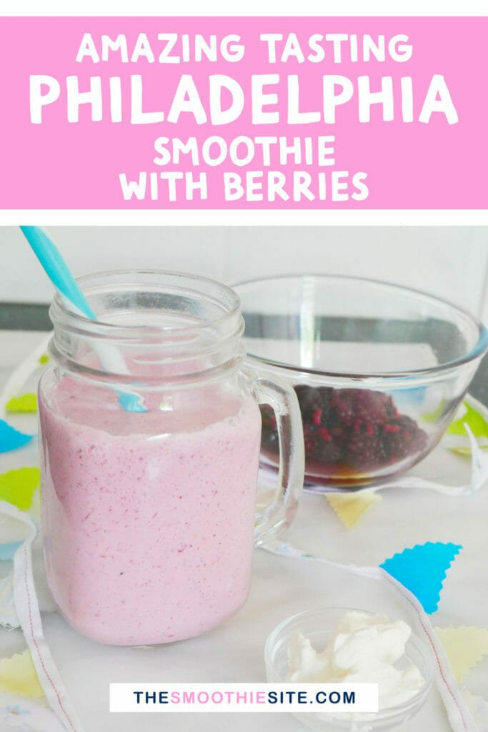Amazing Philadelphia smoothie with berries (cream cheese smoothie) No