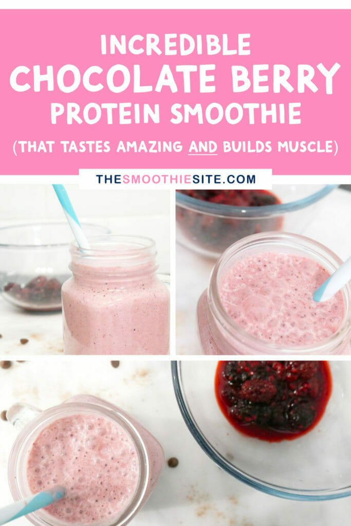Chocolate protein berry weight gain smoothie recipe (Keto friendly