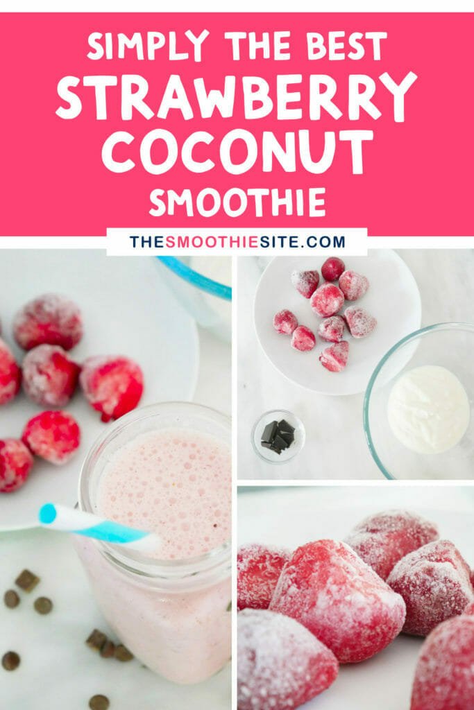 Strawberry coconut smoothie with chocolate (keto friendly) No Fuss